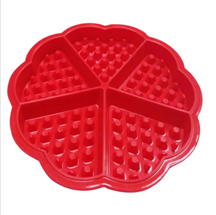 

Heart Shape Waffle Mold 5-Cavity Silicone Oven Pan Baking Cookie Cake Muffin Cooking Tools