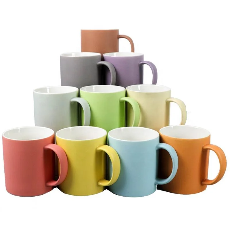 

Custom Porcelain Mug Double tone color 10 oz Mug in matt color Promotional Gift Coffee Ceramic Mug, Customized