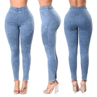 

Ladies high waist tight women slim fit stretchy skinny jeans pants