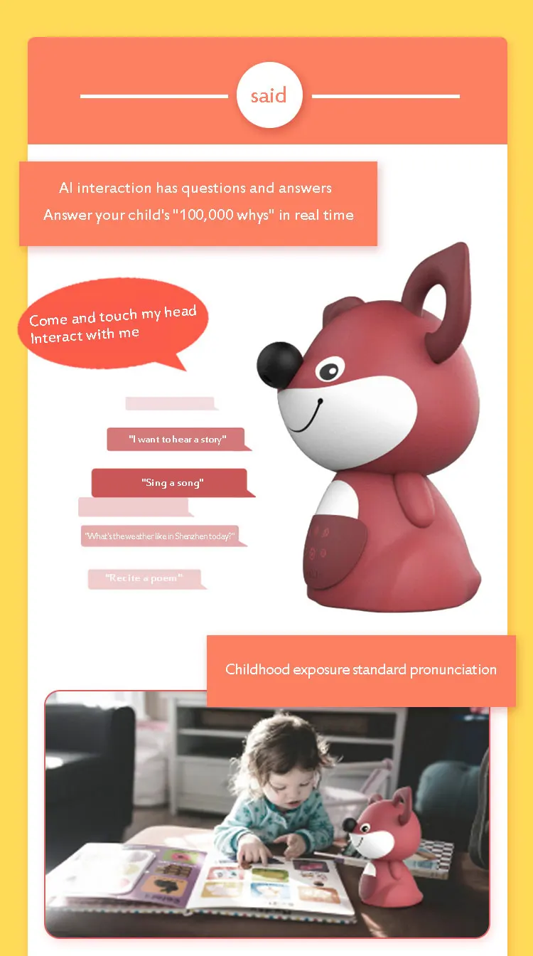 Factory Customized AI Learning Robot Intelligent Voice Dialogue NEW Smart AI 2.4G Wifi Educational Machine for Kids