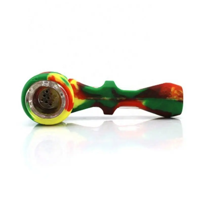 

Hot Sale Style Silicone Smoking Pipe Multicolor Hammer Shaped Tobacco Pipe, Random