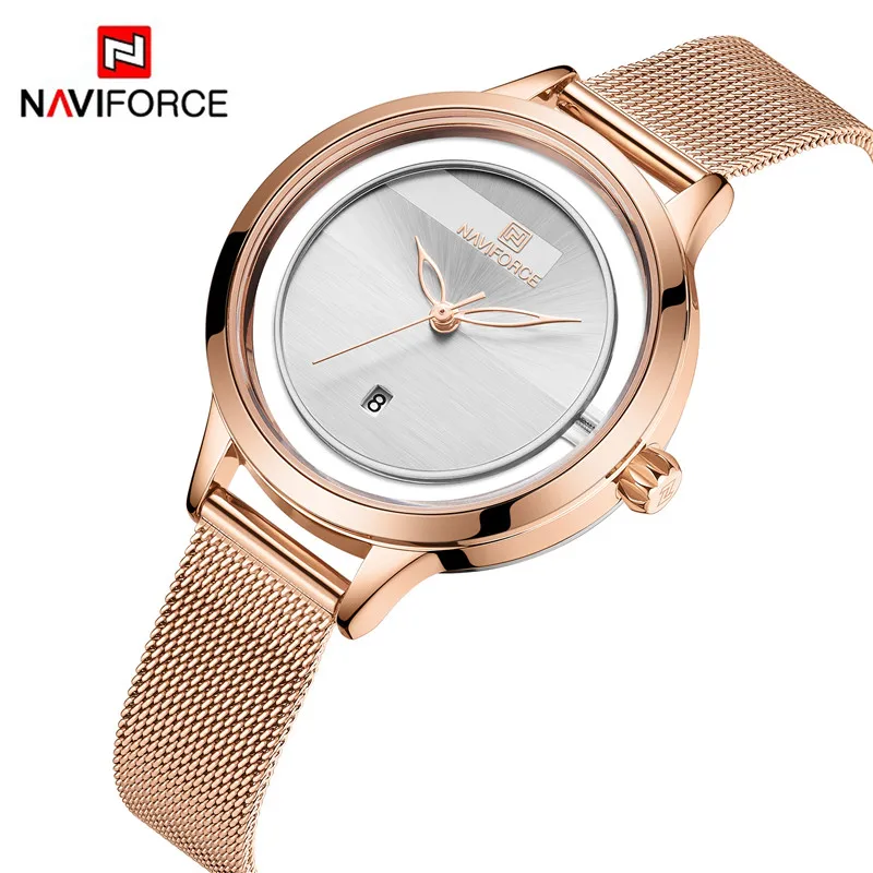 

NAVIFORCE 5014 Women Watches Ladies Business Dress Quartz Wristwatch Waterproof Stainless steel Luxury Clock Relogio Feminino