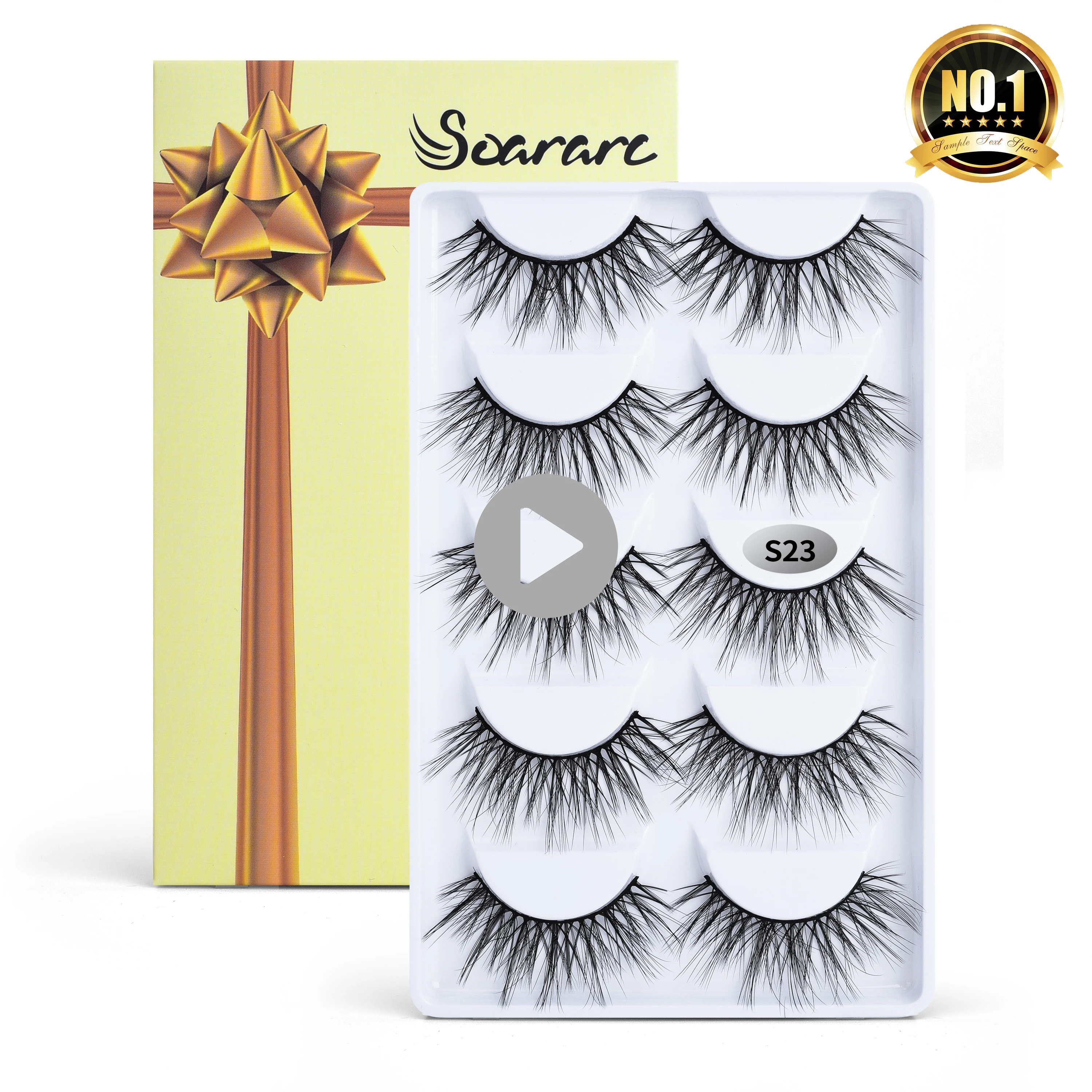 

5D Mink Eyelashes Natural False Eyelashes Lashes Soft Fake Eyelashes Extension Makeup Wholesale, Black