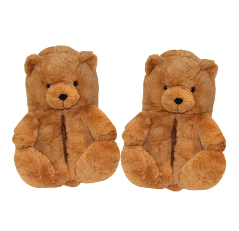 

New Arrival House Slides Furry Teddy Slippers Women Plush Fluffy Indoor Slippers, Black,dark brown,pink,red,mulitcolor,light brown