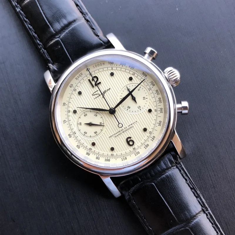 

Antique Original Chronograph Watches NATO Sapphire Clock ST19 Movement Men Pilot Mechanical Wrist Watch 1963