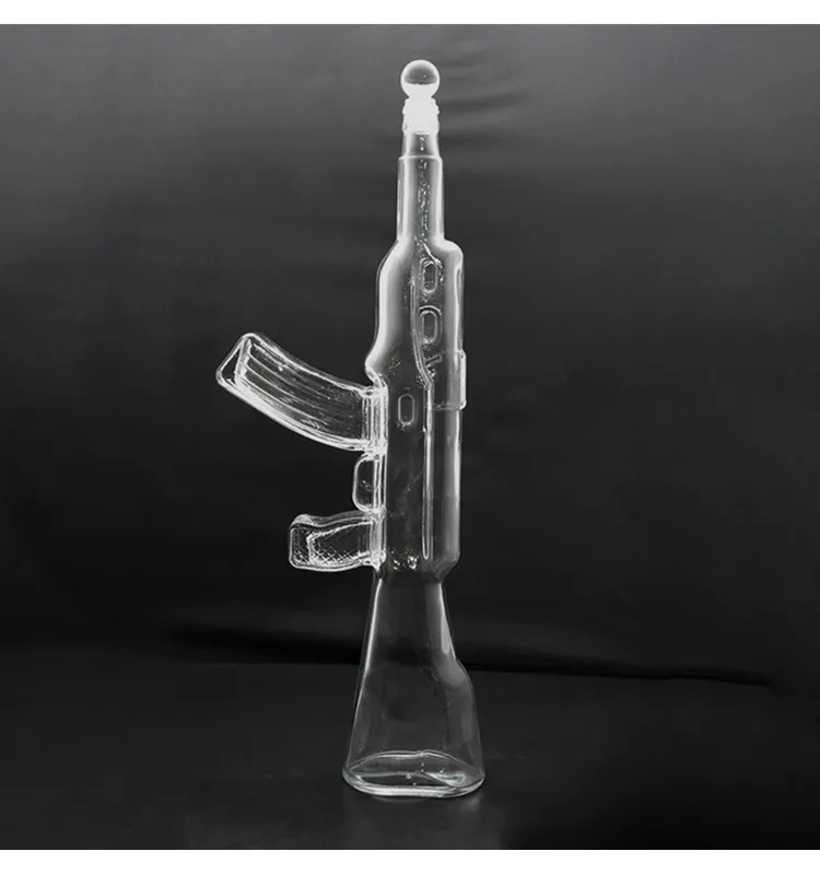 Whole Sale Gun Decanter Picture / Ak 47 Gun Glass Wiskey Decanter Ak