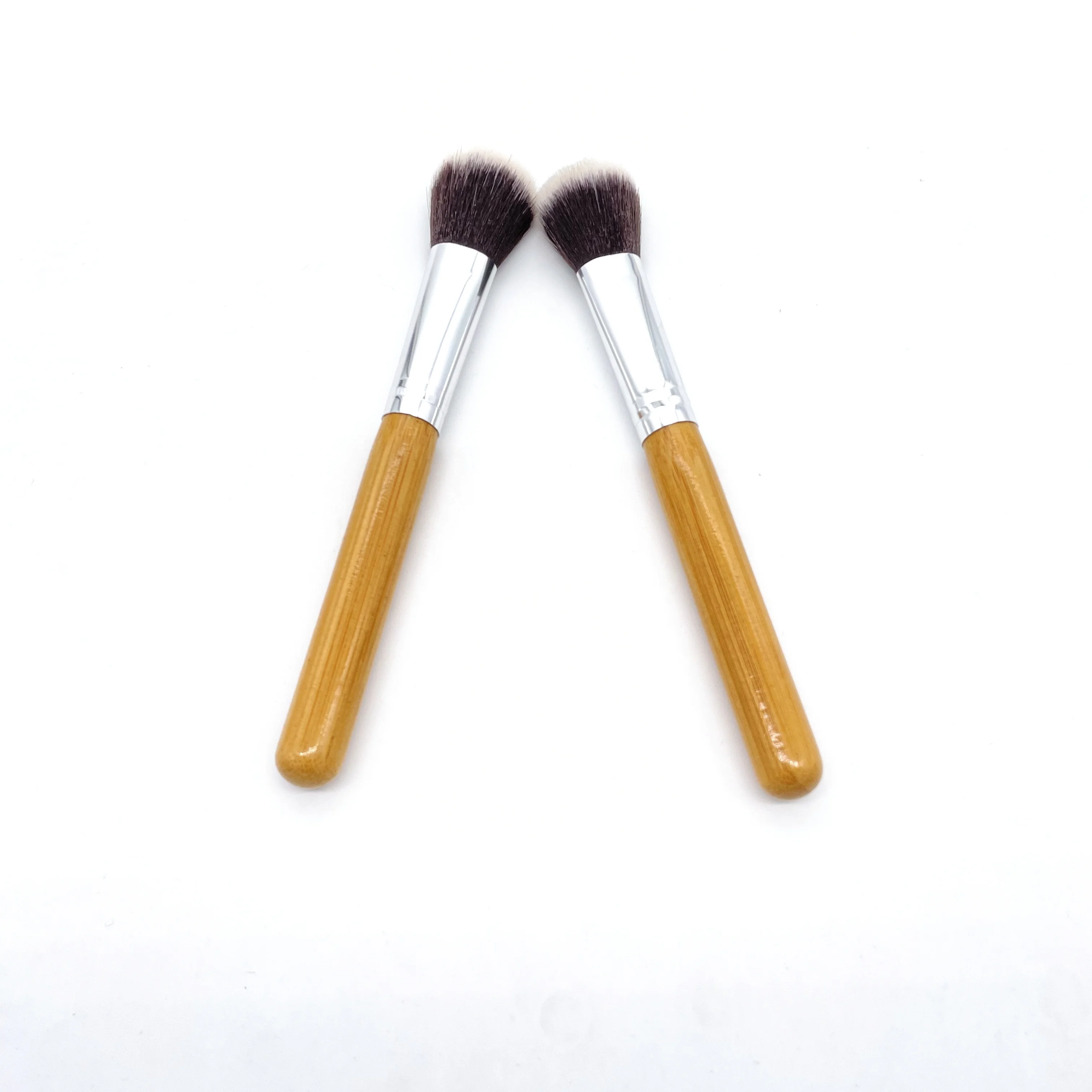 

Bamboo Makeup Brush Set Face Kabuki 2 Pieces - Foundation and Powder Makeup Brushes for BB Cream, Customized color