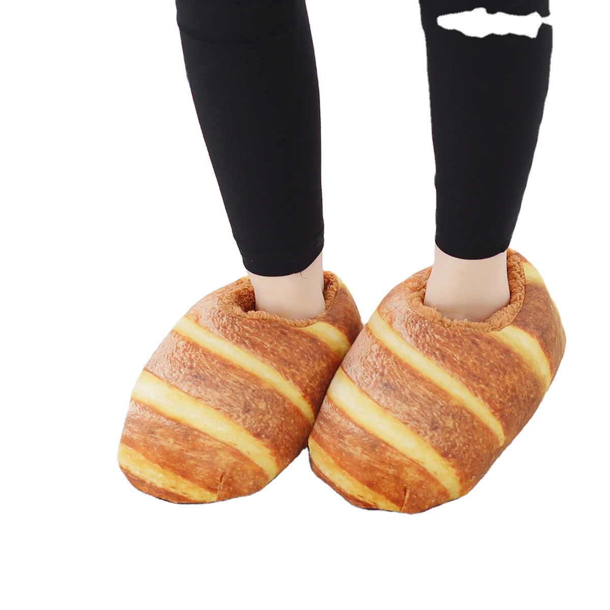 

Wholesale lovely creative bread toast soft and comfortable household bread shoes indoor floor anti-skid plush cotton slippers, Butter, sesame, wuren, tangci