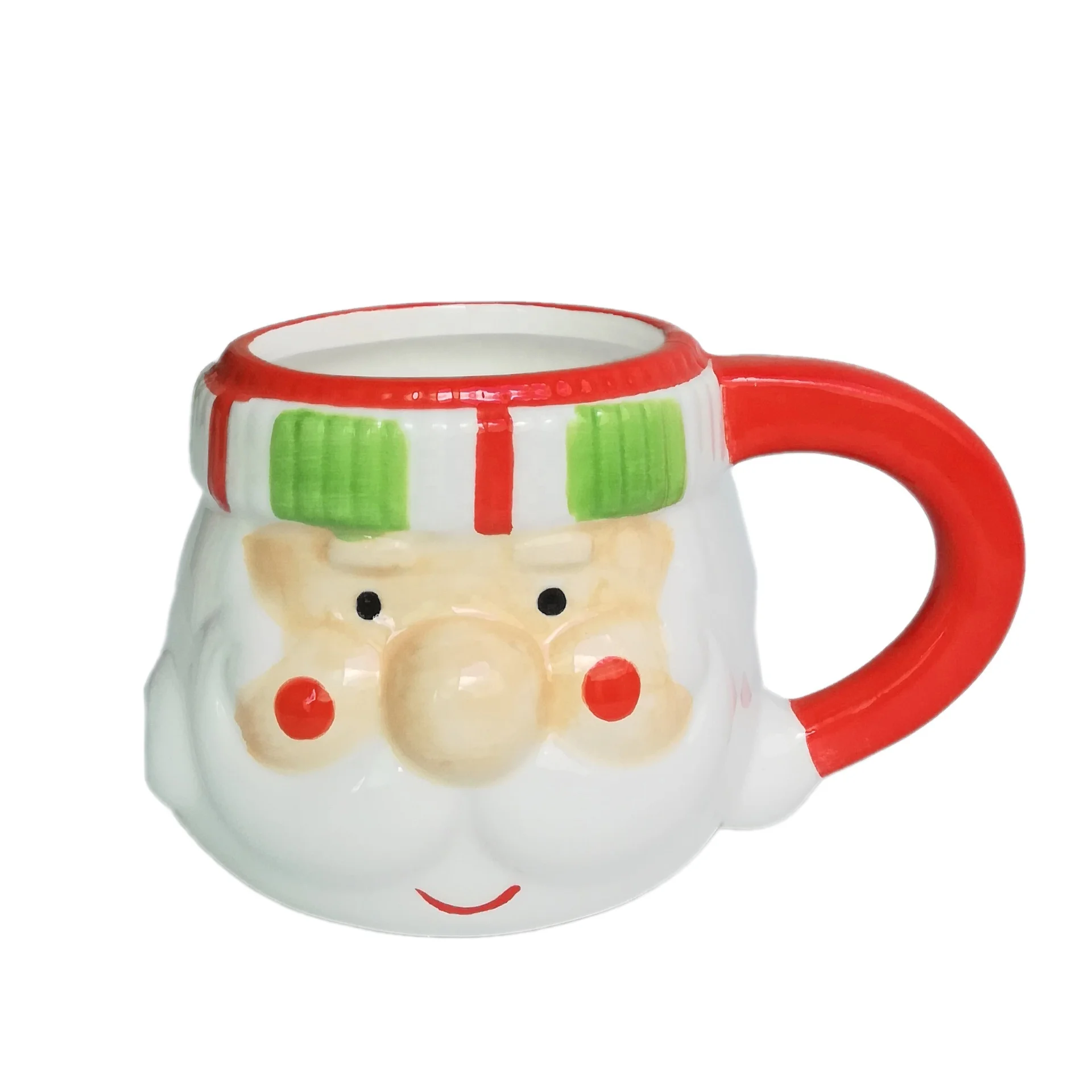 

Factory direct sell cute Santa Claus Pattern 130ml ceramic coffee tea milk mousse mug cup for Christmas, As detailed page