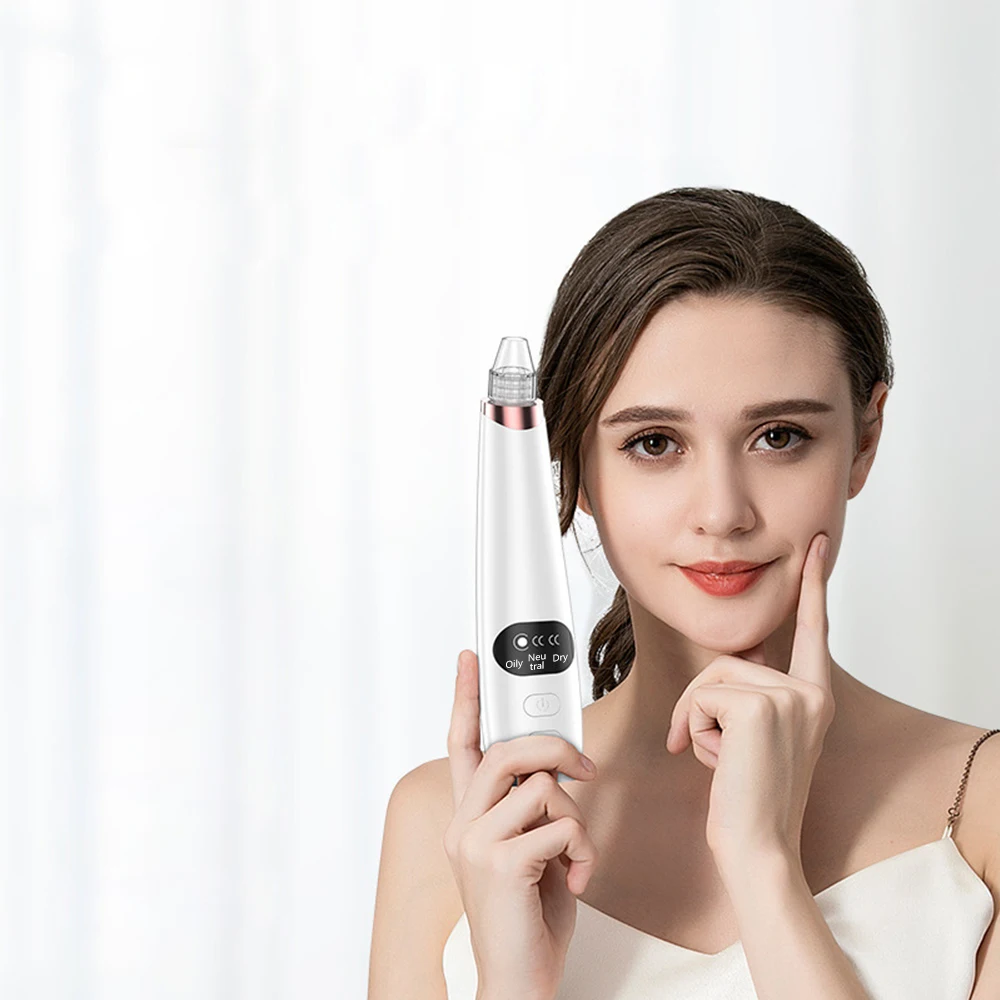 

China Manufacturers Rechargeable Face Vacuum Tool for All Skin Treatment nose blackhead remover strips, Support customized