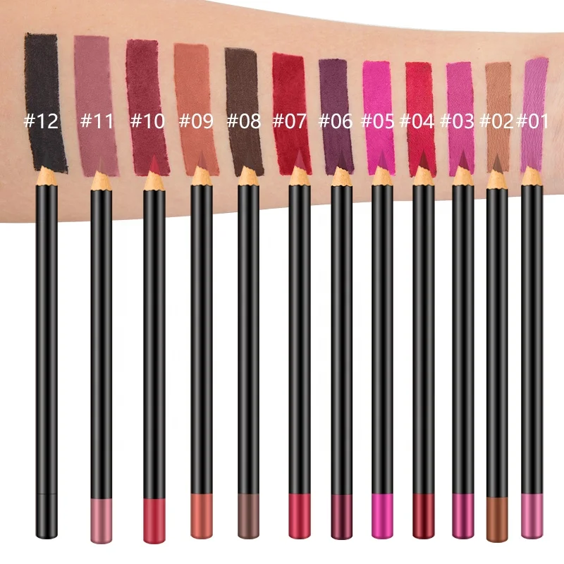 

Waterproof 12 colors Lipliner Brown Color lipliner Lip Liner Pencil