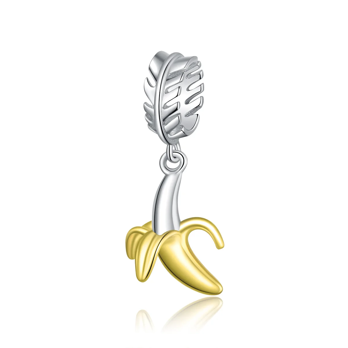 

funny banana pendant 925 silver charm for girls DIY jewelry