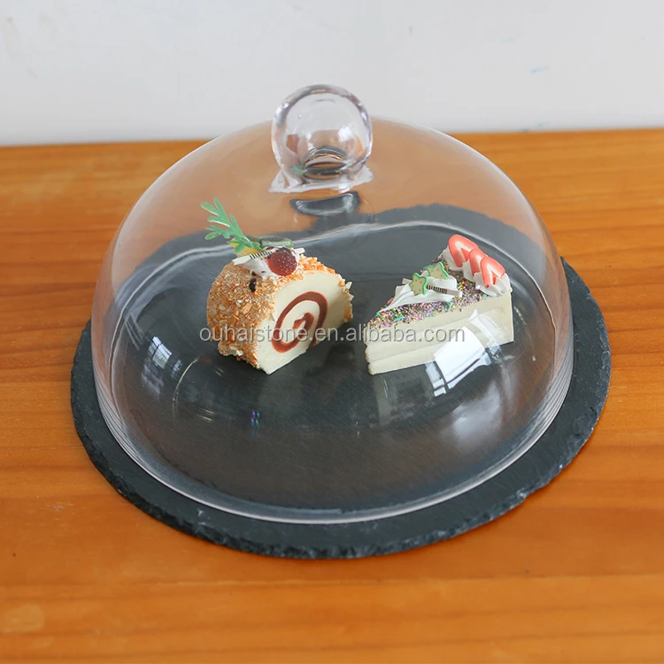 カバーバタークローシュトレイ付きインデントラウンドスレートチーズプレート Buy のチーズボードカバー スレートチーズボードカバー のチーズボードカバーガラス Product On Alibaba Com