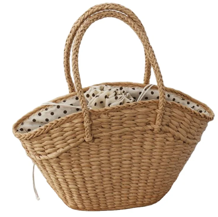 

custom summer kids natural beach tote bag little girls basket handbag bucket straw bag