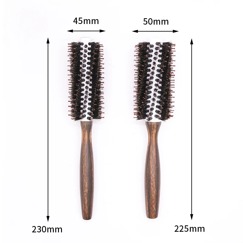 

boominhome hair brush factory wooden round ceramic rotating hair brush boar for hair styling