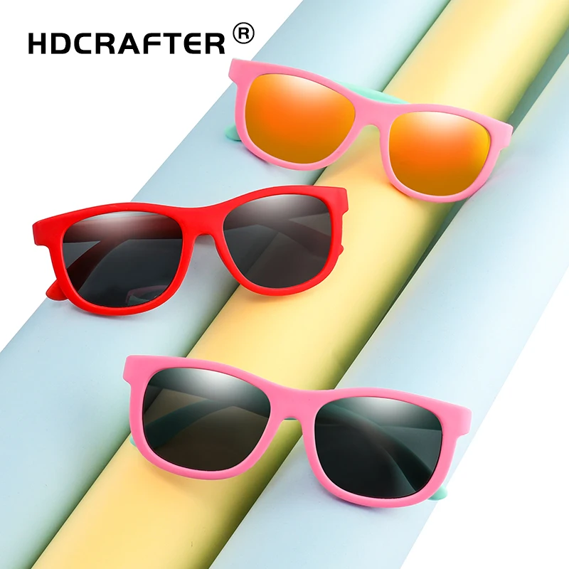 

New Kids Polarized Sunglasses Boys Girls Sun Glasses Silicone Safety Glasses Gift For Children Baby UV400 Eyewear