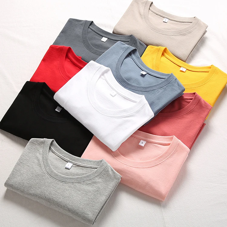 

Dropshipping Wholesale Custom Logo Plain Blank Premium Short Sleeve Man Ladies Tee Shirts Casual 100 Cotton 180Gsm Cotton Tshirt