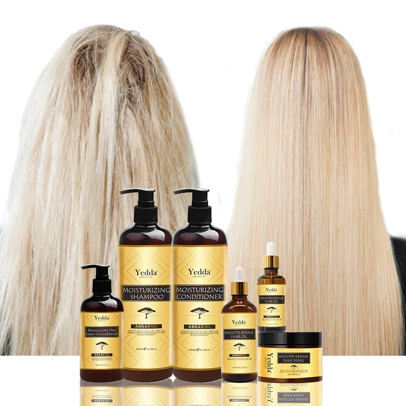 

Morocco Natural organic argan oil shampoo conditioner hair mask and hair oil serum set