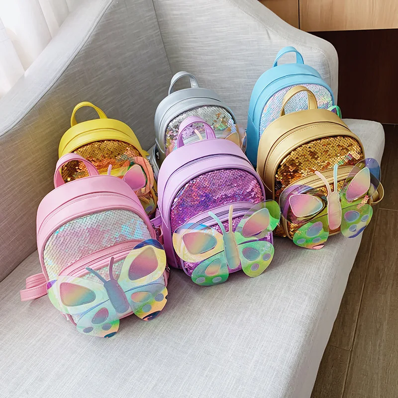 

latest design Korean version kids school bag kids new cartoon cute small butterfly backpack bags for boys anf girls