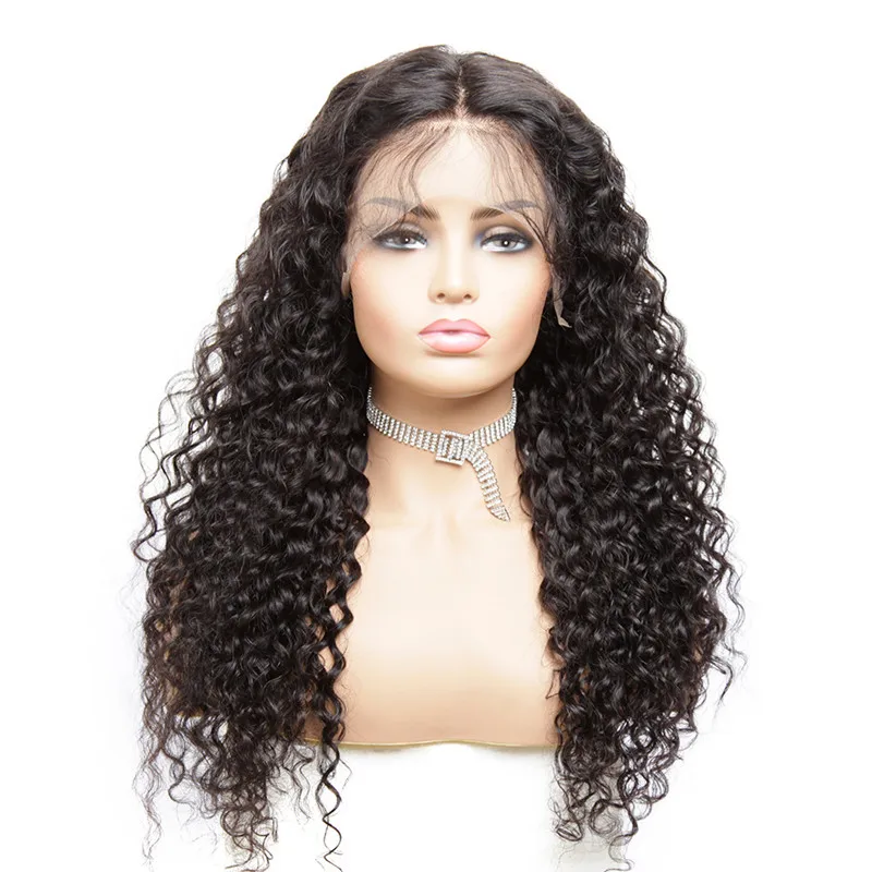 

13*6 Brazilian Water Wave Wigs Lace Front Human Hair Wig Pre Plucked For Black Women 180% Density Remy Hair Wig