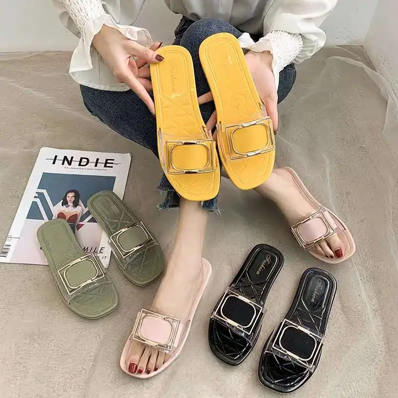 

Summer outside leisure pvc material women shoes slipper