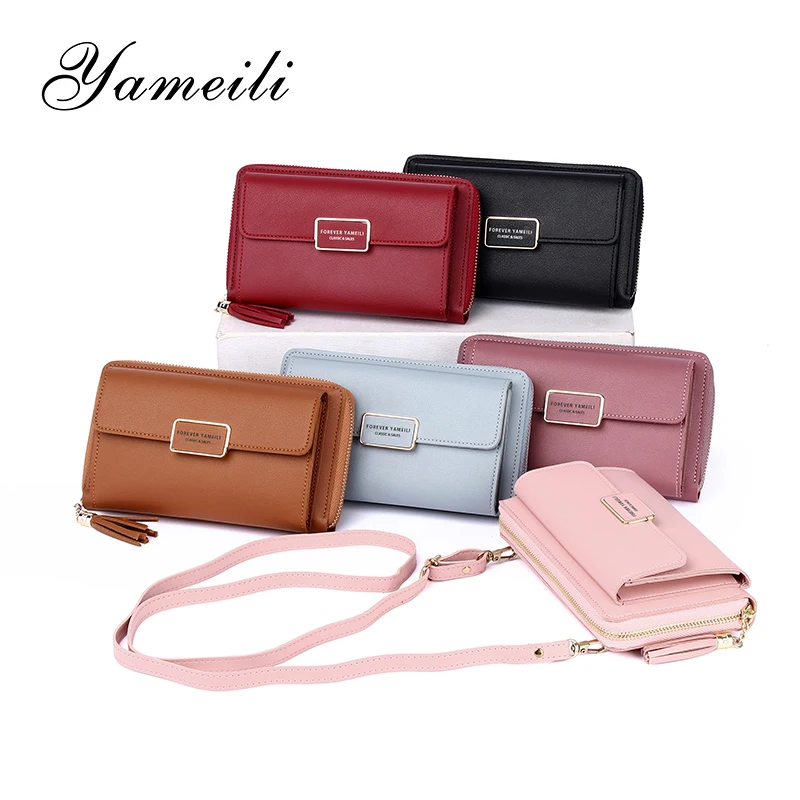 

New fashionable zipper clutch wallet smaller handbag wallet pu wallets women bags carteras para mujer handbags