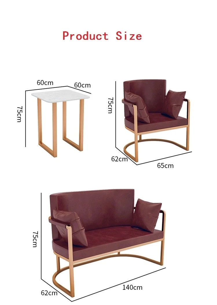 Nordic new Iron art cafe bar milk tea shop office sofa conference reception booth leisure desk and chair combination