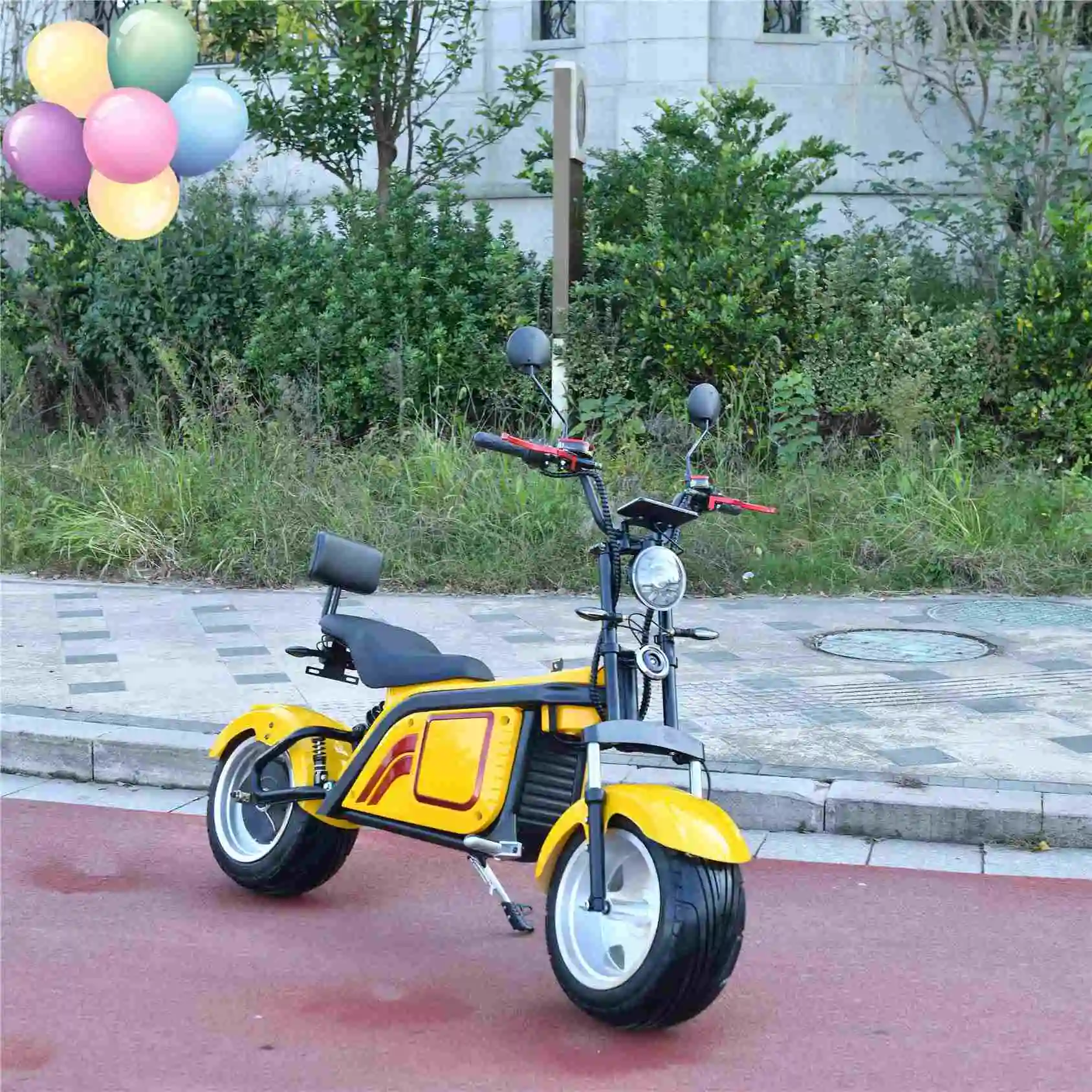 

New 60V 12Ah 2000W Can Up To 3000W For Adults Big Wheel Powerful Off Road Pedal Assisted Electric Motorcycle Scooter Citycoco