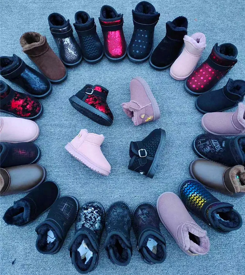 

Winter unisex fashion warm children's boots, children's shoes, boys and girls outdoor walking shoes