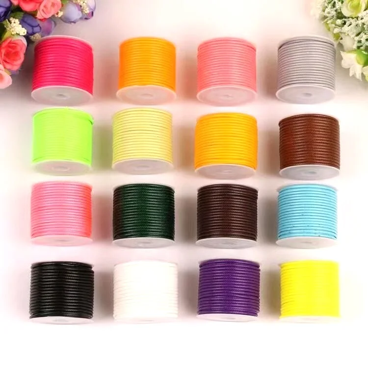 

Waxed Round decoration Cord Wax Tali Sepatu Draw Polyester 3mm Korean Rope, 20color