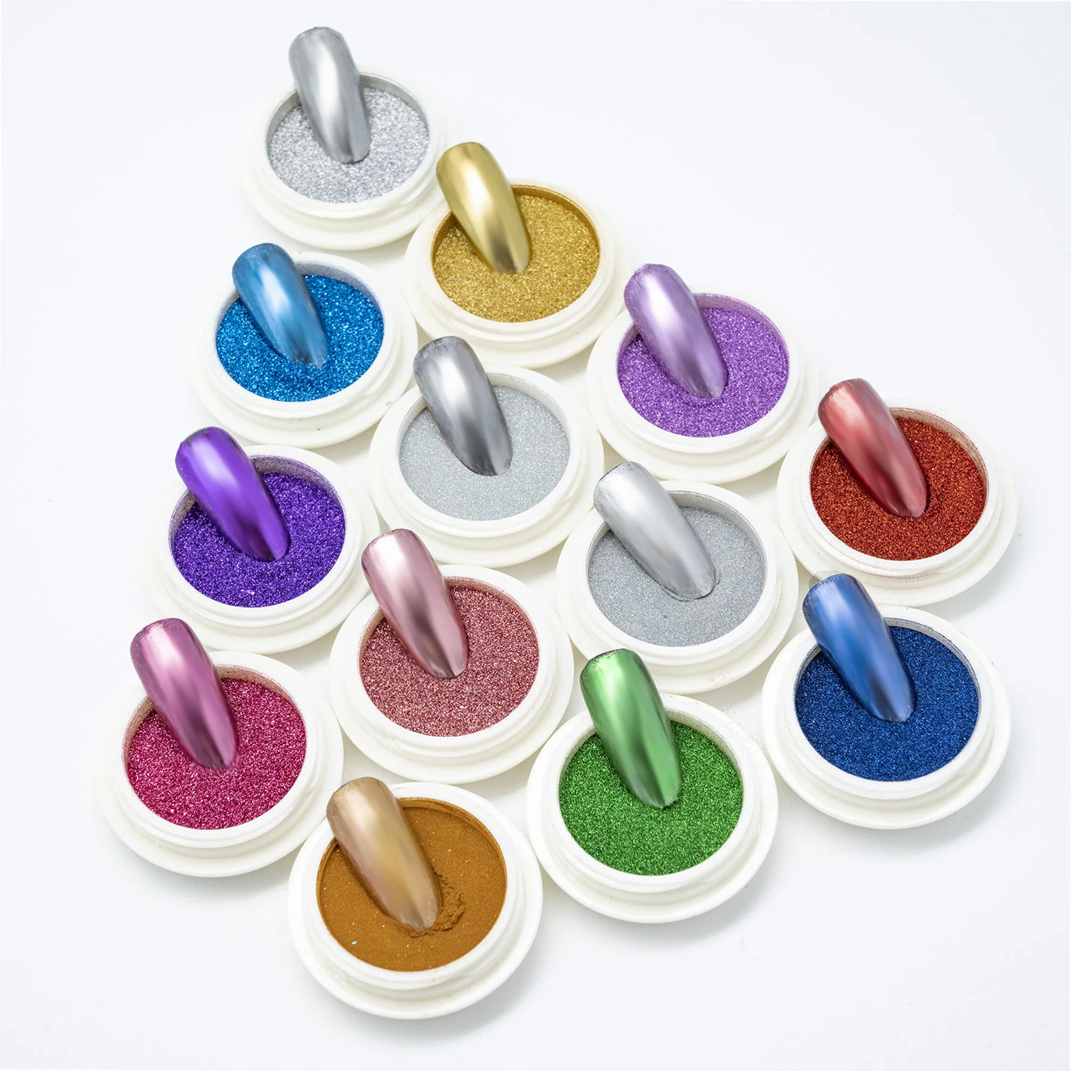 

Cosmetic Grade Magic Mirror Powder wholesale best quality Nail Decoration Mirror Powder, 13 colors in stock, customized color
