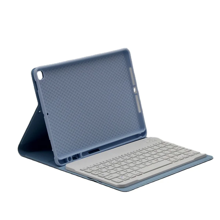 

2021 tablet 10.2/10.5 inch blue tablet computer case keyboard wireless keyboard with PU+TPU leather case case