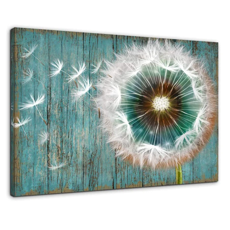 Dandelion Canvas Wall Art For Rustic Home Decor White Dandelion Green Driftwood Theme Country Wall Decor For Bathroom Bedroom Buy Factory Pricehome Decore Crafts Wall Latest Design Wall Wooden Decor Eco Friendly