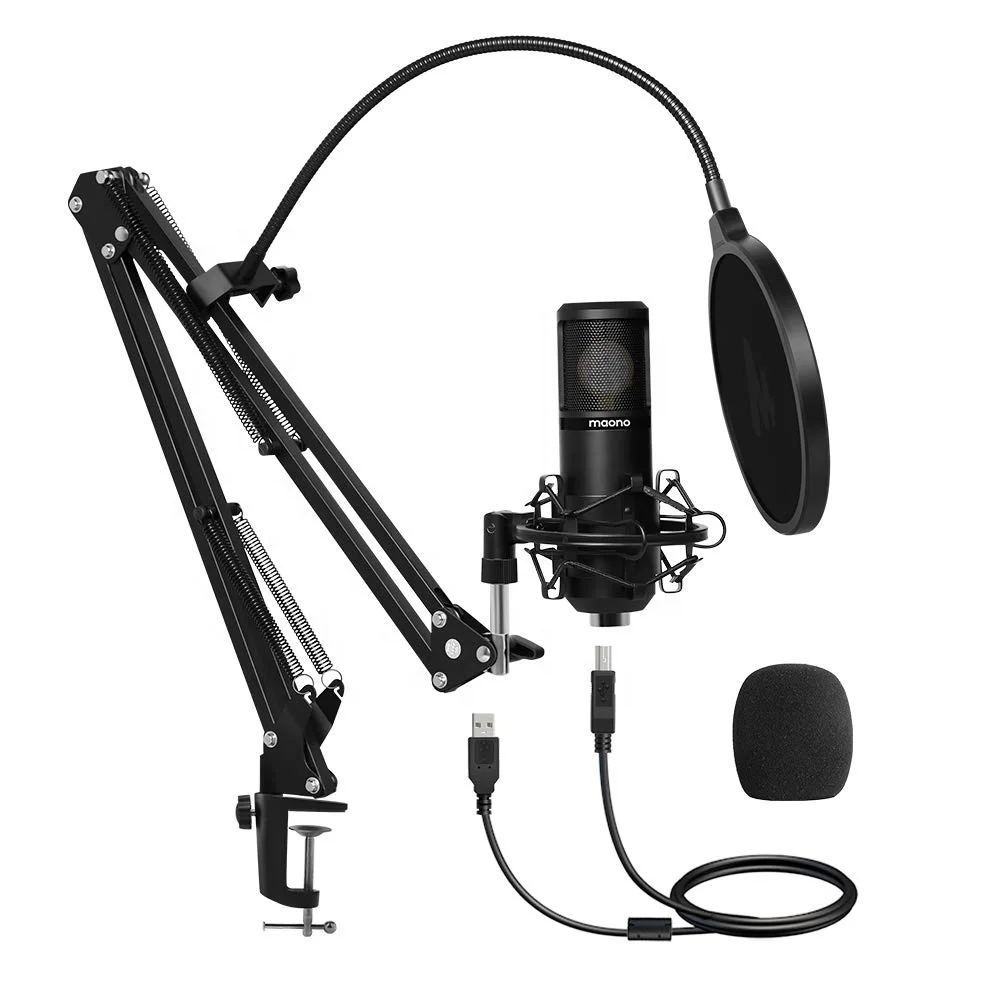 

MAONO USB Microphone 25mm Large Capsule Microfone Cardioid Condenser Podcast Mic with Professional Sound Chipset for Studio