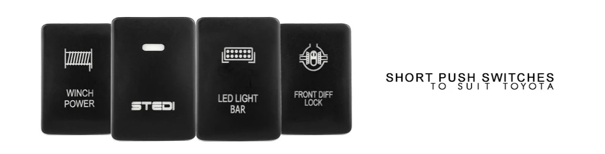 12v Led Push Button With Laser Etched Symbol On-off Led Light Bar Push