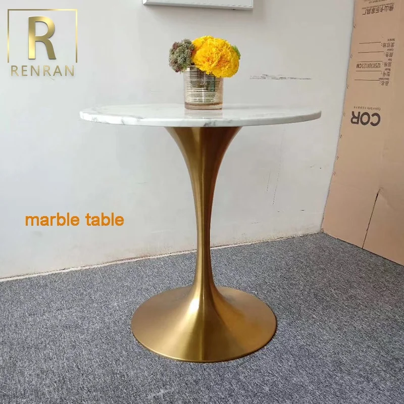 
popular commercial furniture luxury white marble gold coffee cafe restaurant dining tables 