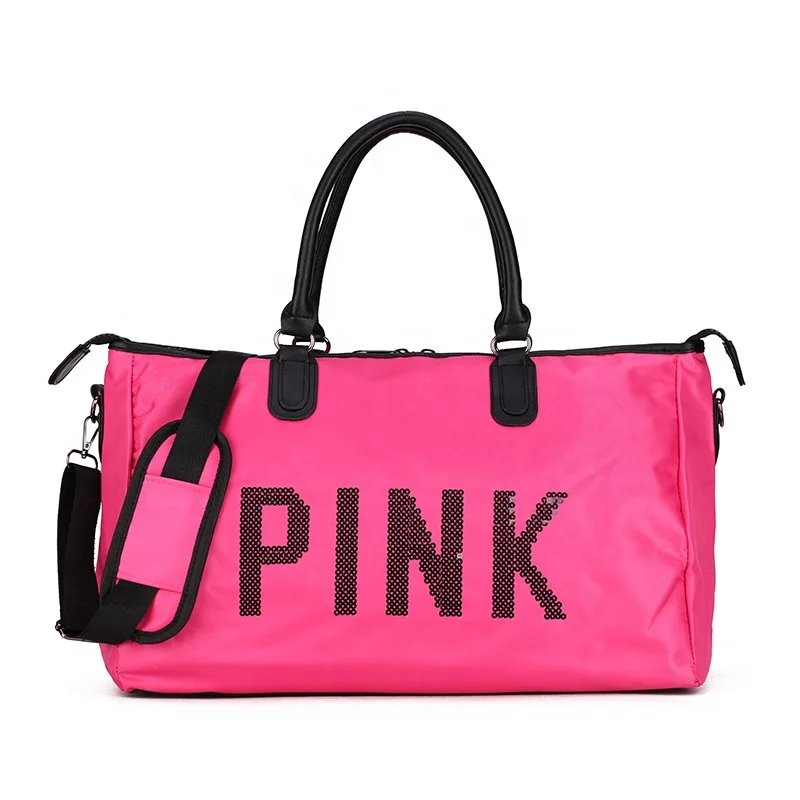

Wholesale Glitter Weekend Duffel Bag Custom Ladies Sports Bag in 5 colors Large Sneaker Sports Gym Bags Free Sample, 5 color options