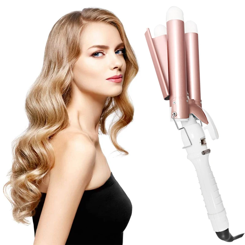 

Professional Auto Portable Hair Curling Rollers Curler New Design Hair Wireless Cordless Hair Curler Automatic Curling Iron, Black +gold