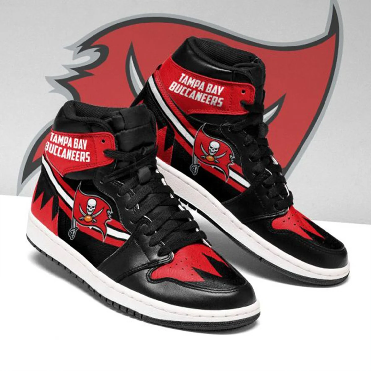

32 Colors Wholesale Hot Selling Men's&Women's NFL Buccaneers High-Top Leather AJ Sneakers