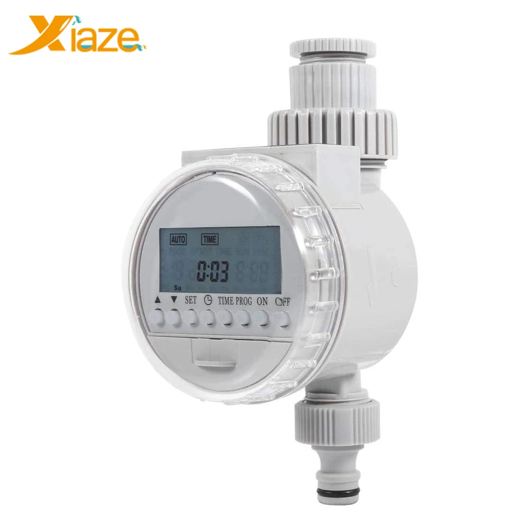 

Solar Powered Irrigation Timer Controller with LCD Digital Display Water Timer for Plants Flowers at Garden for Home Park Travel, Black