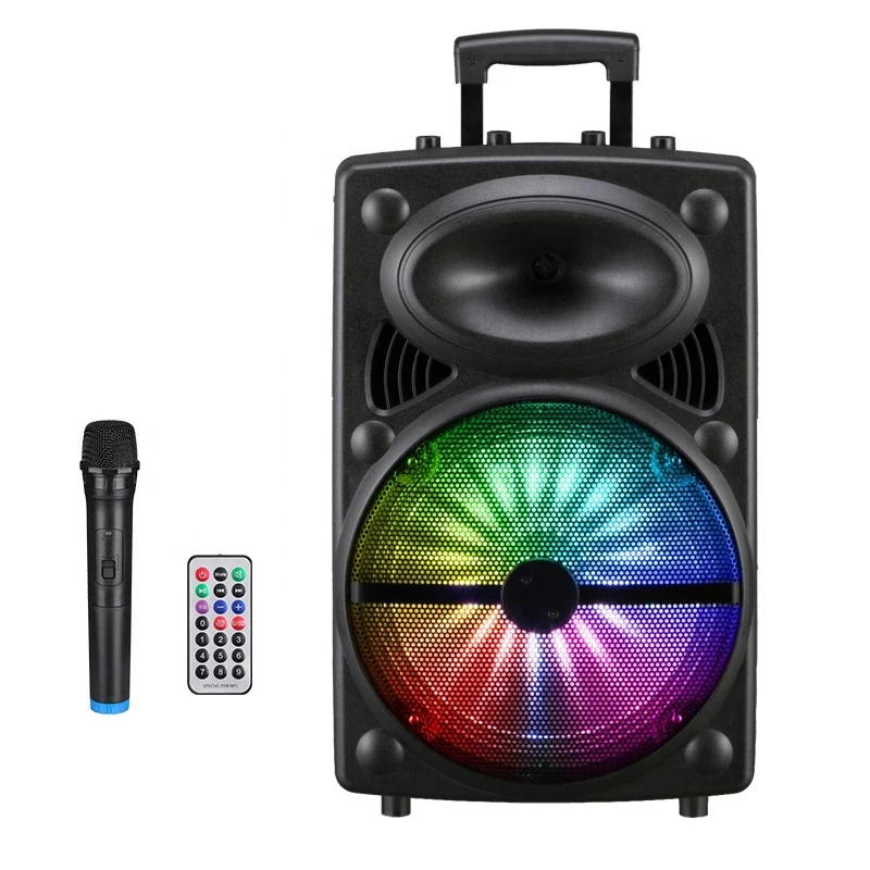

Lt-1203 China factory professional HI-FI Stereo Deep bass bluetooth outdoor trolley speaker 12 inches karaoke speaker