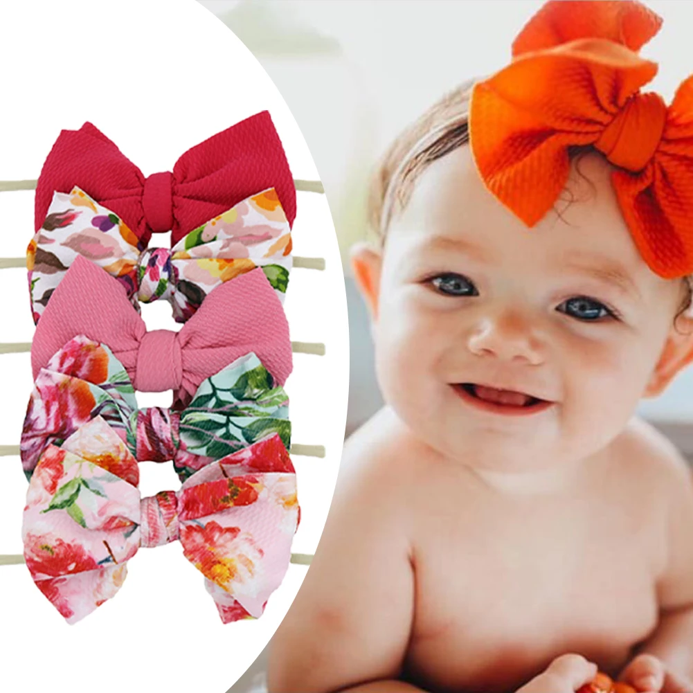 

Knot Bow Headbands Baby Girl Hair Accessories Solid Bows Kids Diademas Sweet Newborn Elastic Hair Band Headband For Girls