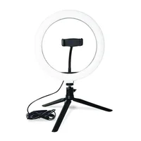 

Amazon Desktop 10 Inch 26CM Beauty Led Ring Light with Tripod Stand wtih Mobile Phone Holder Clip Bluetooth Remote Control