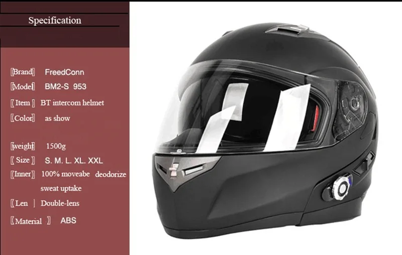 Battery, Mix FreedConn Bluetooth Motorcycle Helmets 
