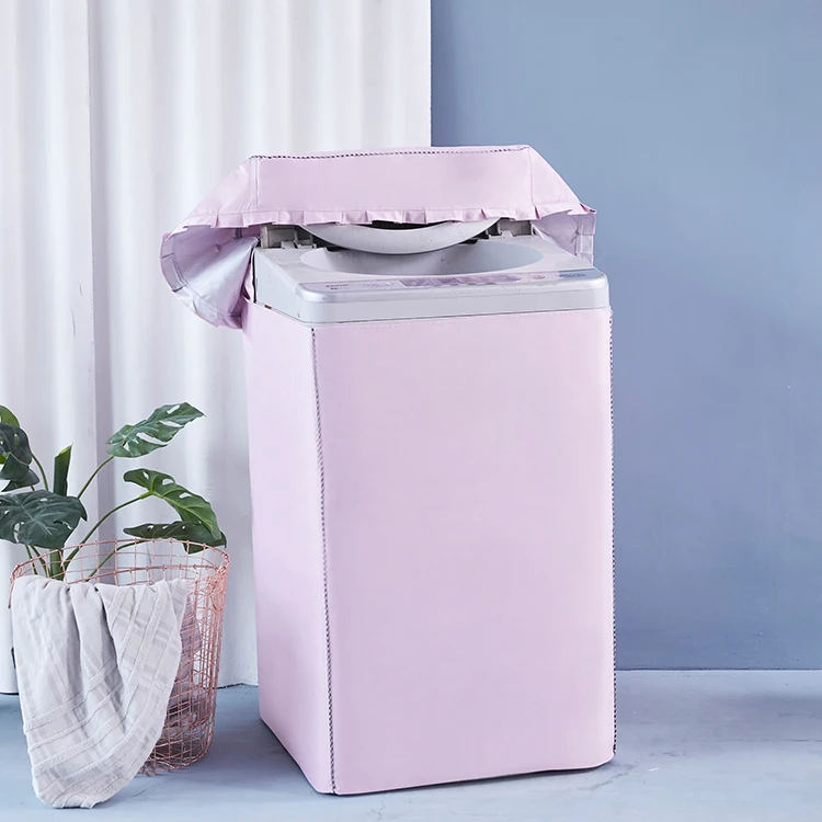 Modern Solid Color Large Size Waterproof Dustproof Sunscreen Washing Machine Protective Cover