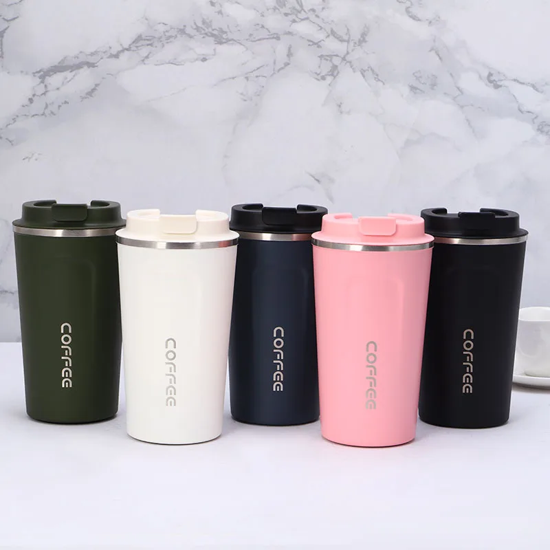 

Seaygift custom 510ml double wall stainless steel insulated bottle vacuum warmer leakproof travel coffee mug/cup with lid, Customized colors acceptable