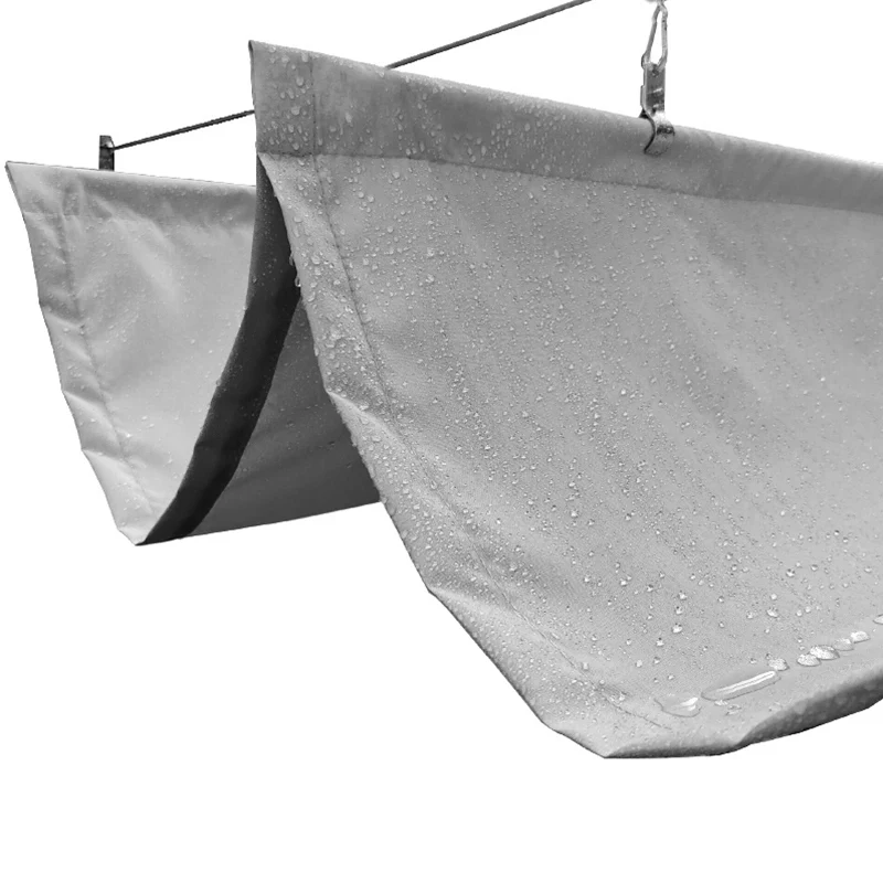 300D Waterproof Telescopic Outdoor Awning Wave Sunshade Net Anti-UV Pergolas Sun Canopy Retractable Swimming Pool Shading Sails