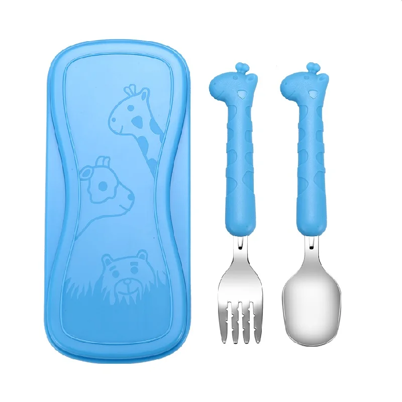 

Carton Spoons For Kids Children's Cutlery Stainless Steel Spoon And Fork Set, Silver