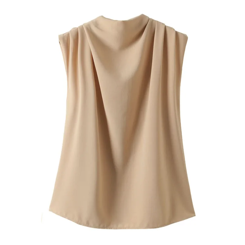 

C239 New 2020 Stylish Sweet Solid O-Neck Sleeveless Slim Crop Tops short Blouse