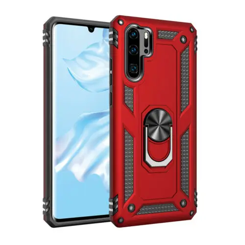 

For Huawei P30 Lite 2019 Rugged Hybrid Armor Case With Ring Holder, As pictures